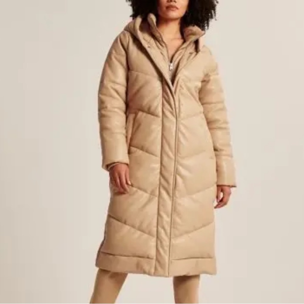 Abercrombie & Fitch Camel Puffer Jacket